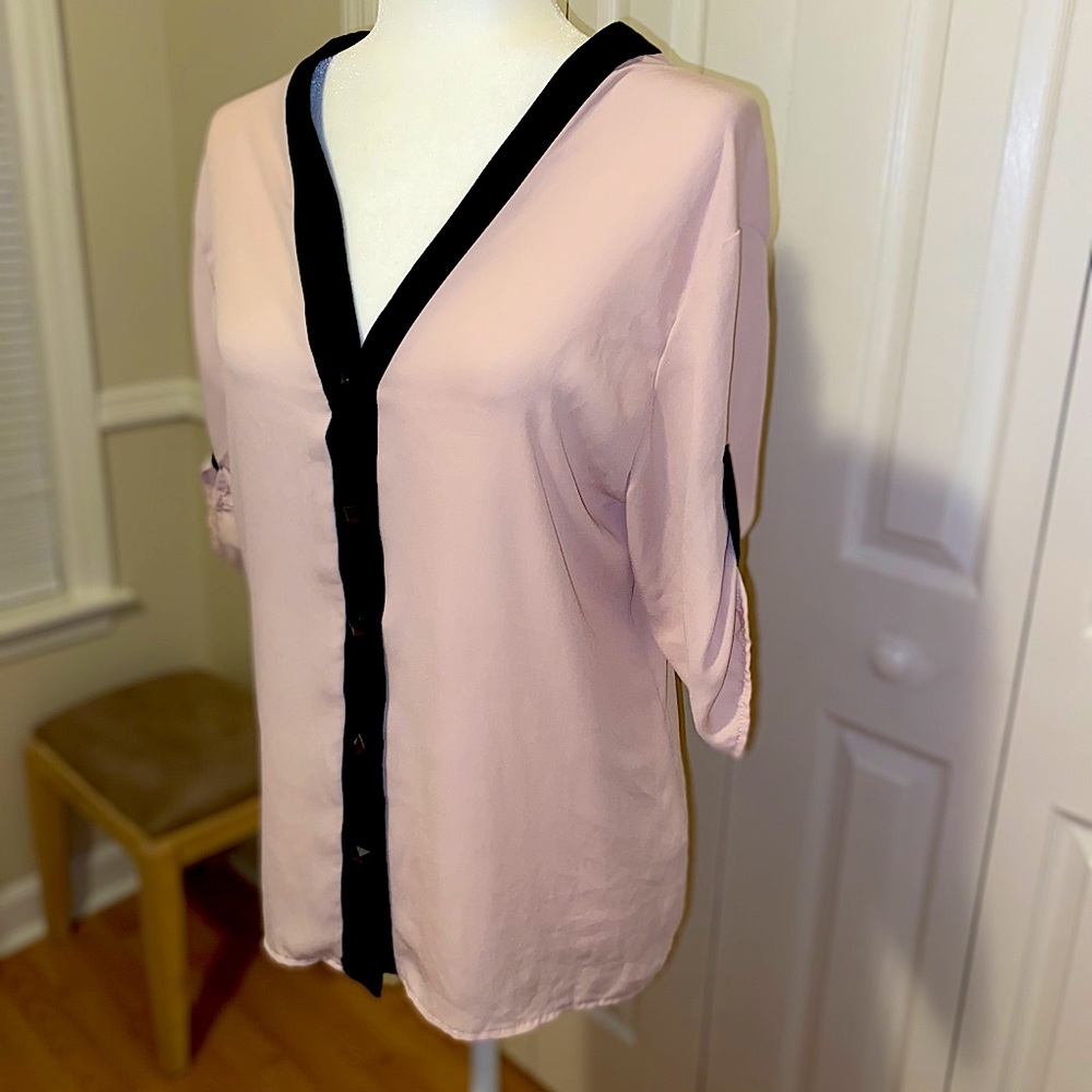 Charlotte Russe XS Button up Pale Pink Button Up